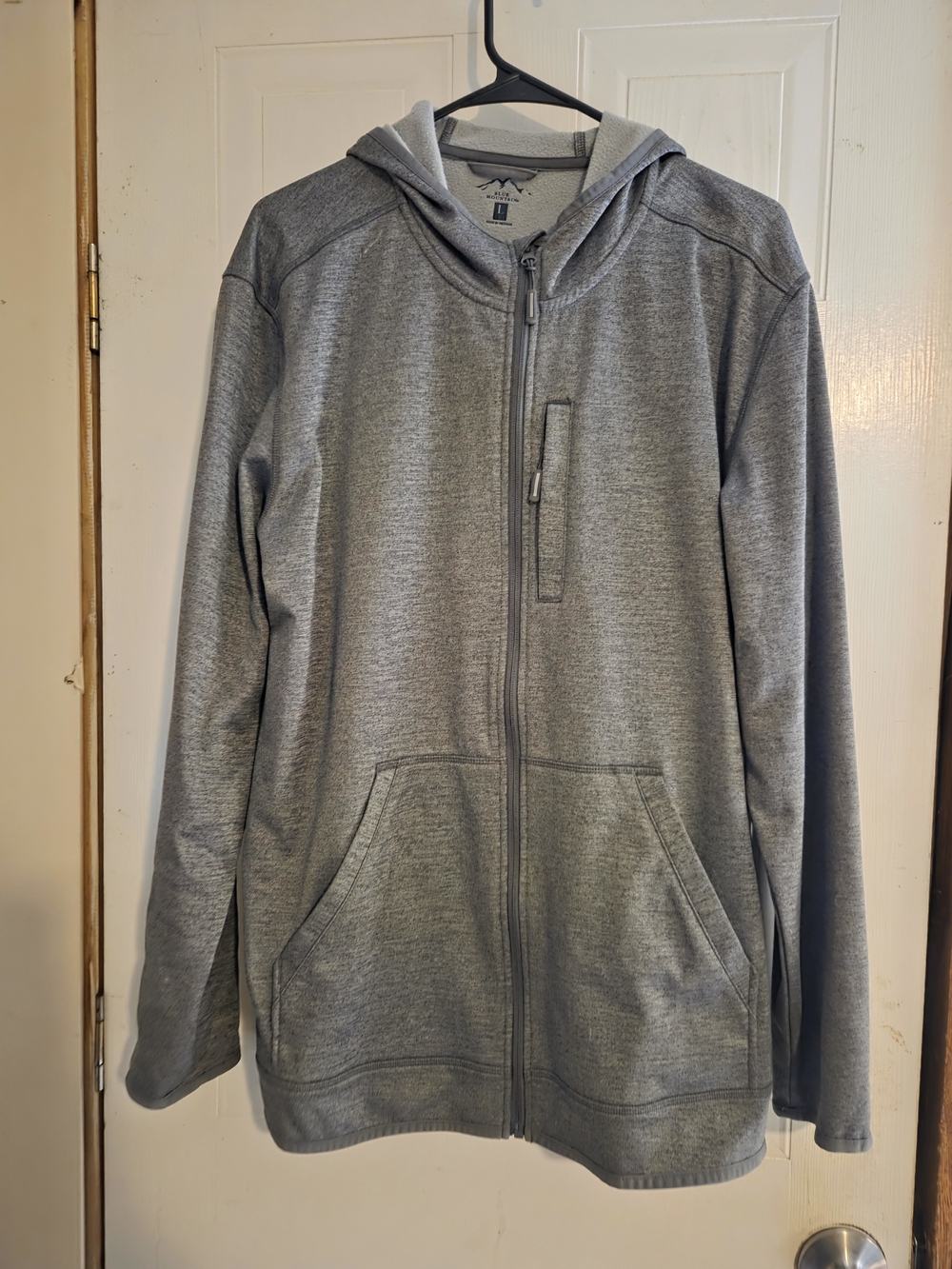 Men's Lightweight Grey Full-Zip Hooded Jacket
